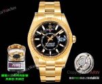 AR+ Factory Weighted Version Rolex SKY-DWELLER Black Face 904L Watch 42mm
